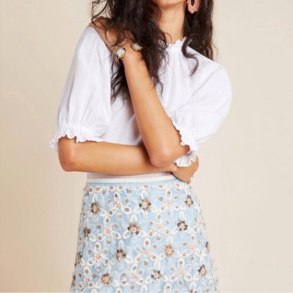 ANTHROPOLOGIE + MAEVE MINI SKIRT - Picture 4 of 6